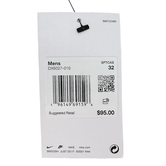 Nike Life Loose Fit Black Chino Pants Men’s Size 32 Medium Cotton New NWT - Picture 9 of 10